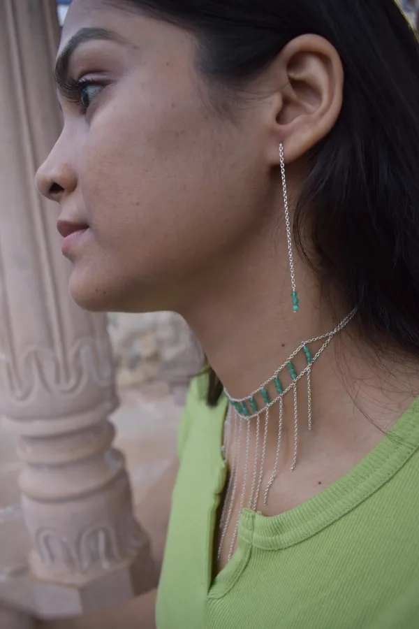 Green_Turquoise_925_Sterling_Silver_Necklace_Earrings_Set_For_Women