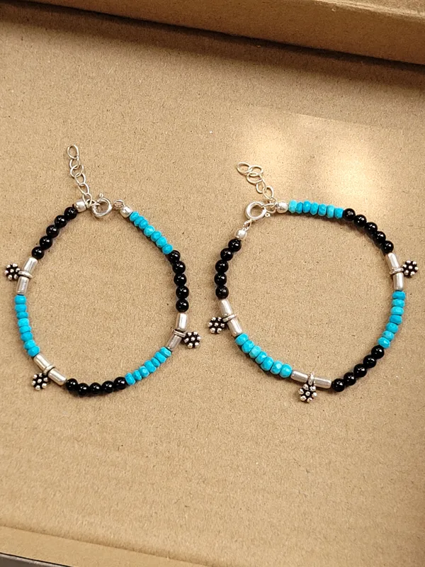 Multicolor_Black_Spinel_Sterling_Silver_Beaded_Bracelet_For_Kids