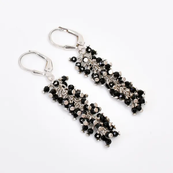 Black_925_Sterling_Silver_Natural_Black_Spinel_Grape_Drop_Earrings_For_Women