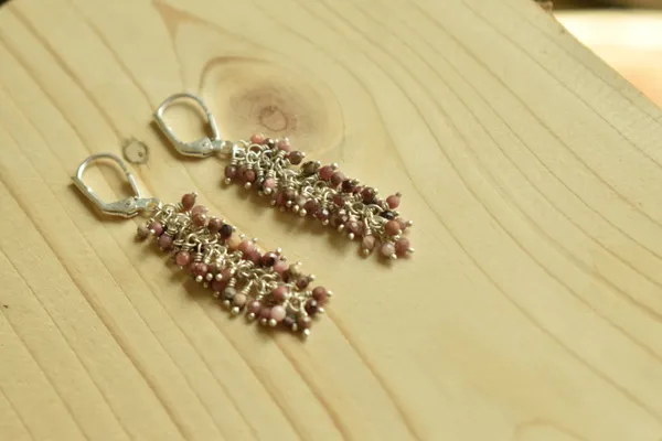 Pink_Rhodolite_925_Sterling_Silver_Grape_Drop_Earrings_For_Women