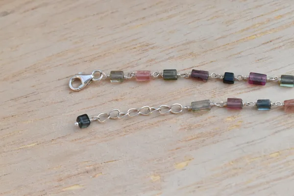 Multicolor_Tourmaline_Sterling_Silver_Brick_Chain_Bracelet