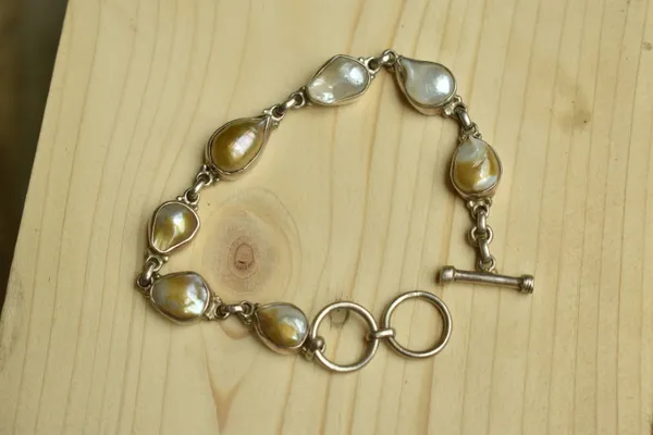 Silver_Baroque_Pearl_925_Sterling_Silver_Link_Bracelet_For_Unisex
