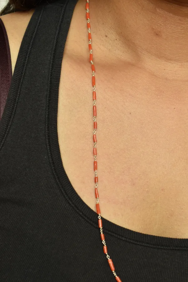 Orangy_Red_925_Sterling_Silver_Natural_Coral_Chain_Necklace