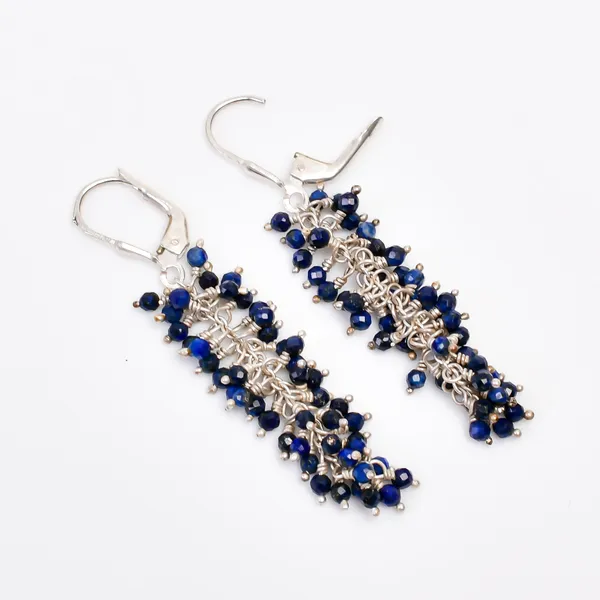 Blue_Lapis_Lazuli_925_Sterling_Silver_Grape_Drop_Earrings_For_Women