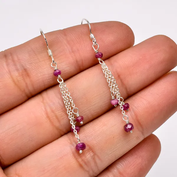 Red_Ruby_925_Sterling_Silver_Beaded_Necklace_Earrings_Set_For_Women