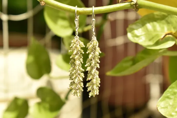Green_Peridot_925_Sterling_Silver_Grape_Drop_Earrings_For_Women