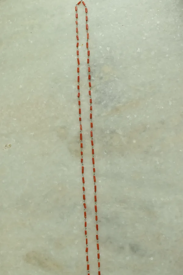 Orangy_Red_925_Sterling_Silver_Natural_Coral_Chain_Necklace