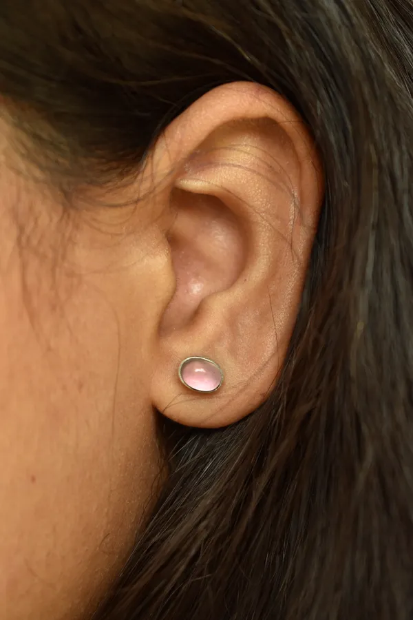 Pink_Agate_925_Sterling_Silver_Oval_Cabochon_Studs_For_Women
