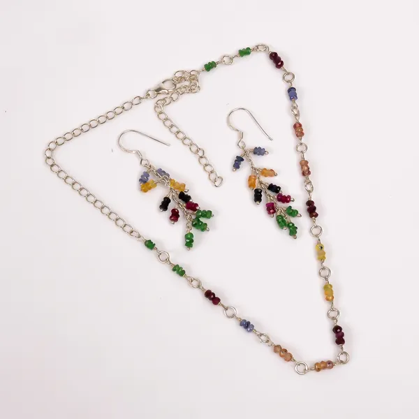 Multicolor_Sapphire_925_Sterling_Silver_Necklace_Set_For_Women
