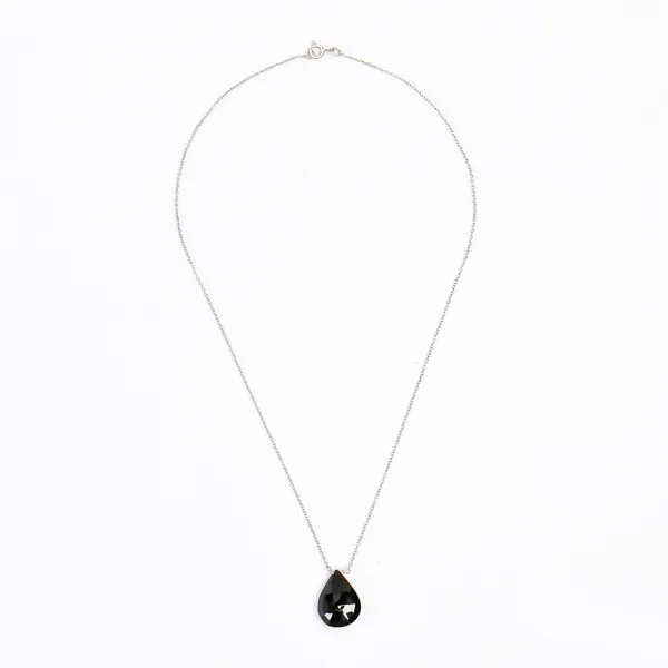 Black_Spinel_925_Sterling_Silver_Pendant_Chain_Necklace_For_Unisex