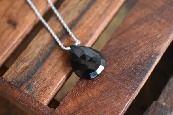 Black_Spinel_925_Sterling_Silver_Pendant_Chain_Necklace_For_Unisex