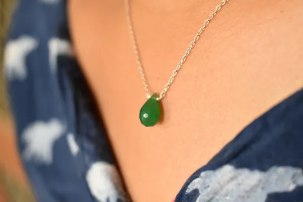 Green_Onyx_925_Sterling_Silver_Pendant_Chain_Necklace_For_Unisex