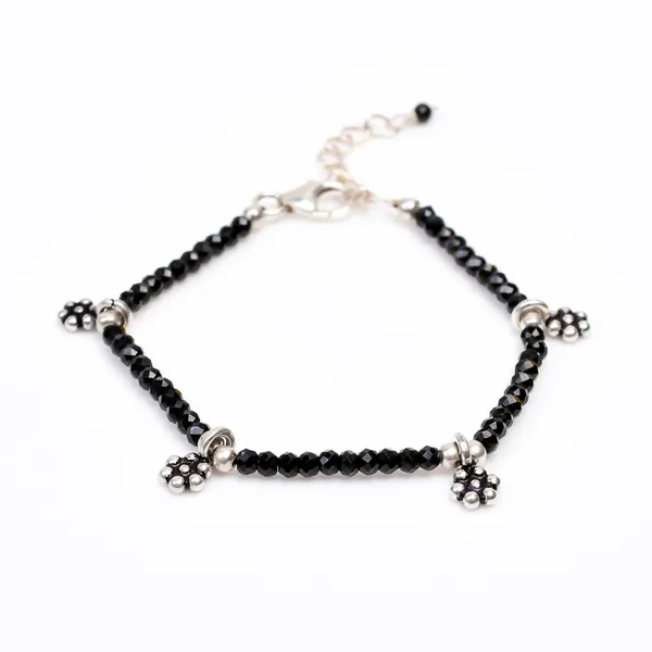 Black_Spinel_925_Sterling_Silver_Charm_Bracelet_For_Kids