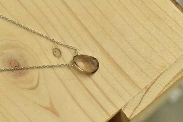 Black_Smoky_Quartz_925_Sterling_Silver_Pendant_Chain_Necklace_For_Unisex
