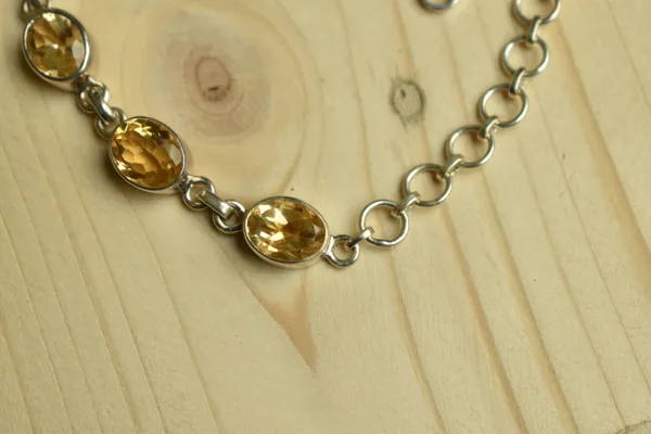 Silver_Yellow_925_Sterling_Silver_Link_Bracelet_For_Unisex