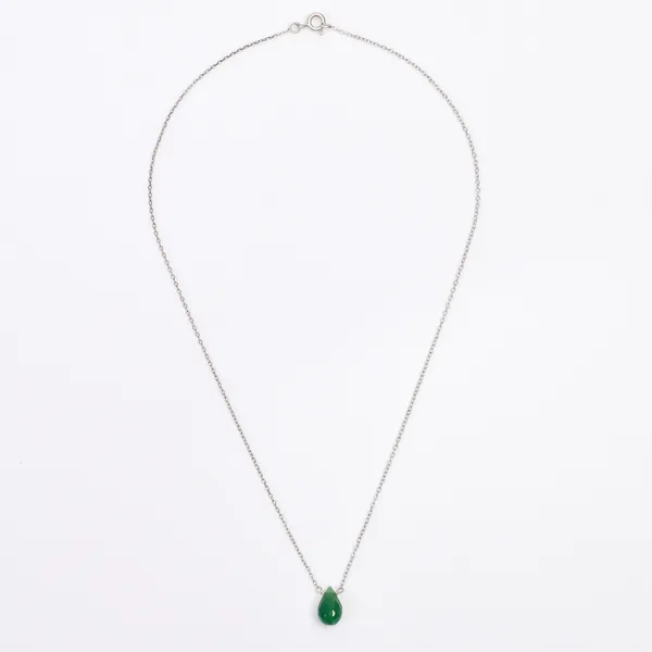 Green_Onyx_925_Sterling_Silver_Pendant_Chain_Necklace_For_Unisex