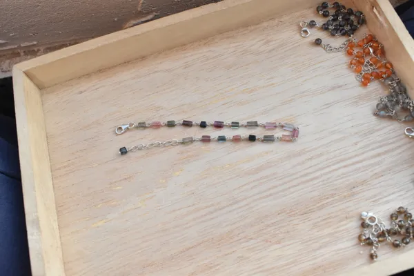 Multicolor_Tourmaline_Sterling_Silver_Brick_Chain_Bracelet