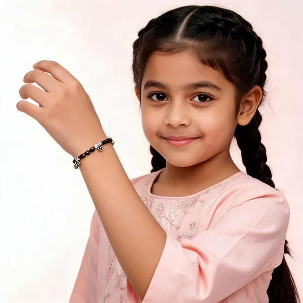 Black_Spinel_925_Sterling_Silver_Charm_Bracelet_For_Kids