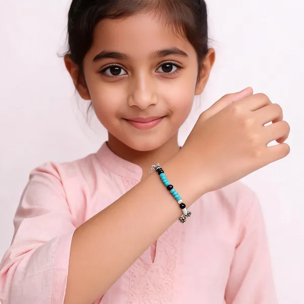 Multicolor_Black_Spinel_Sterling_Silver_Beaded_Bracelet_For_Kids