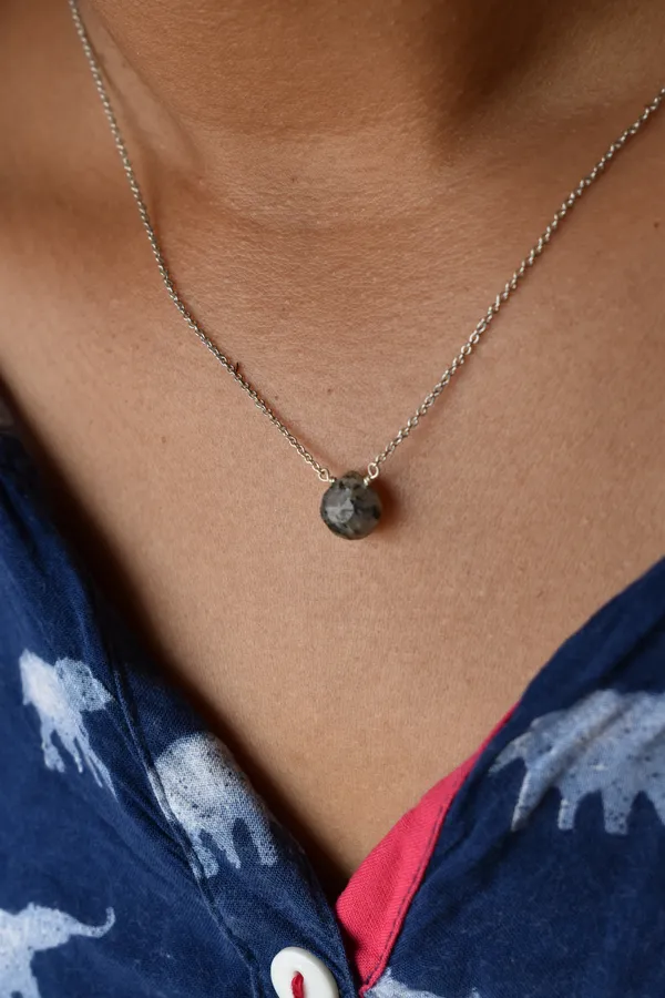 Grey_Saginite_Quartz_925_Sterling_Silver_Pendant_Chain_Necklace_For_Unisex