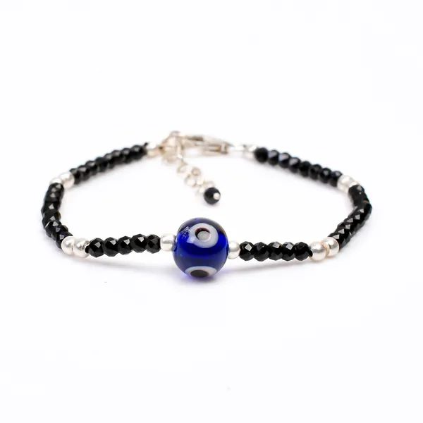 Black_Spinel_925_Sterling_Silver_Evil_Eye_Beaded_Bracelet_For_Kids