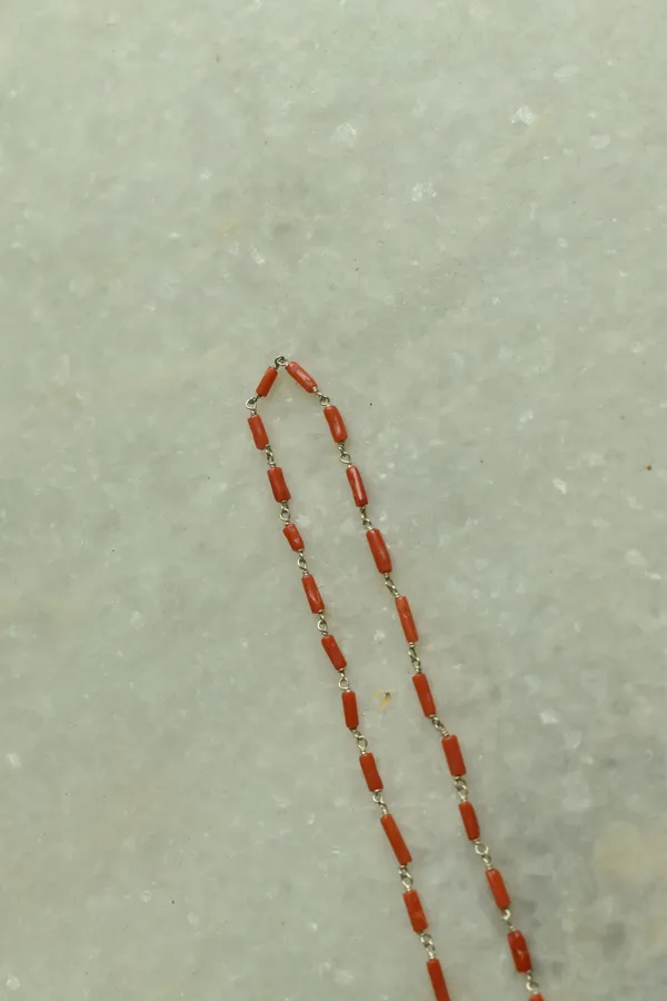 Orangy_Red_925_Sterling_Silver_Natural_Coral_Chain_Necklace