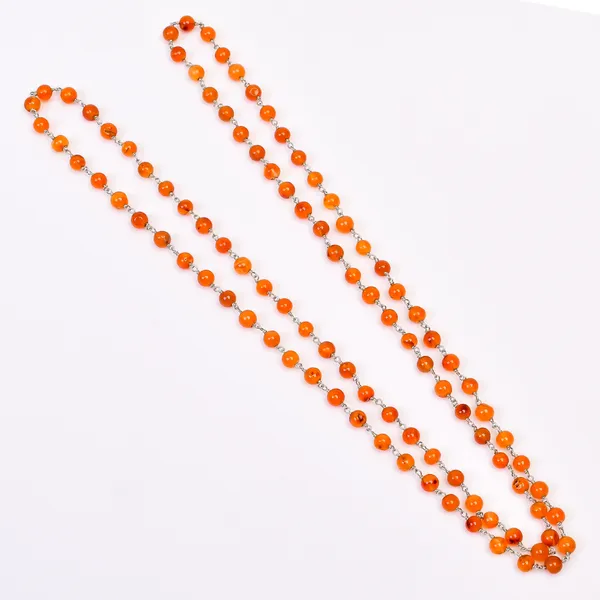 Orange_Carnelian_Sterling_Silver_Long_Chain_Necklace