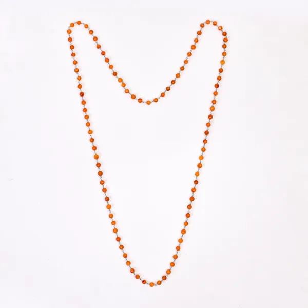 Orange_Carnelian_Sterling_Silver_Long_Chain_Necklace