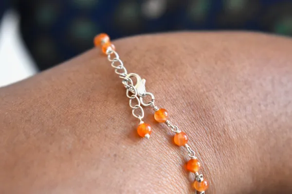 Orange_Carnelian_925_Sterling_Silver_Adjustable_Bracelet_For_Unisex