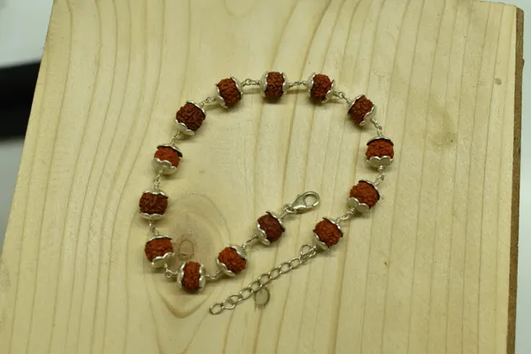 Brown_Rudraksha_925_Sterling_Silver_Adjustable_Beaded_Bracelet_Unisex