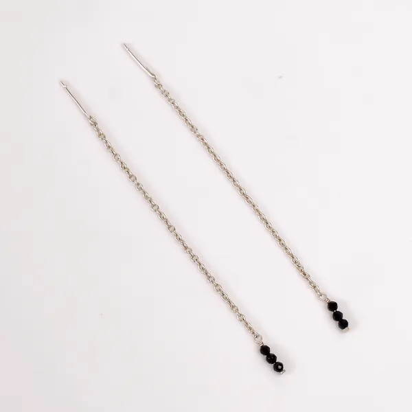 Black_Spinel_925_Sterling_Silver_Layered_Necklace_Earrings_Set_For_Women