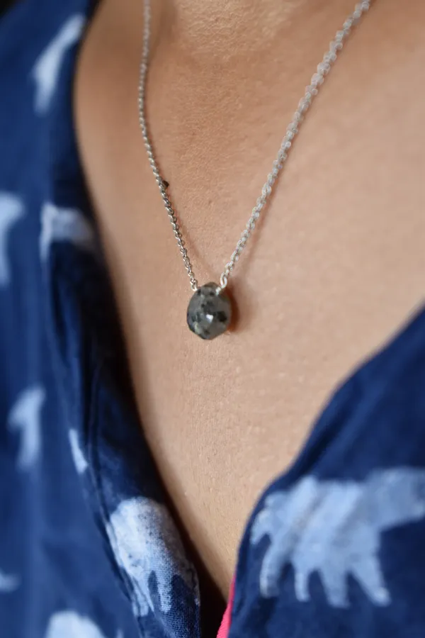 Grey_Saginite_Quartz_925_Sterling_Silver_Pendant_Chain_Necklace_For_Unisex