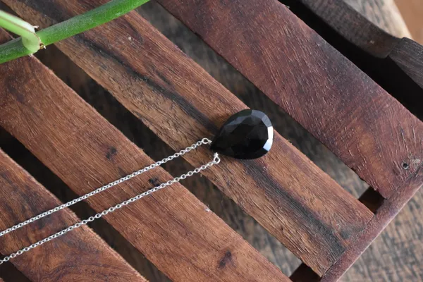 Black_Spinel_925_Sterling_Silver_Pendant_Chain_Necklace_For_Unisex