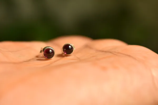 Red_Garnet_925_Sterling_Silver_Round_Cabochon_Studs_For_Women