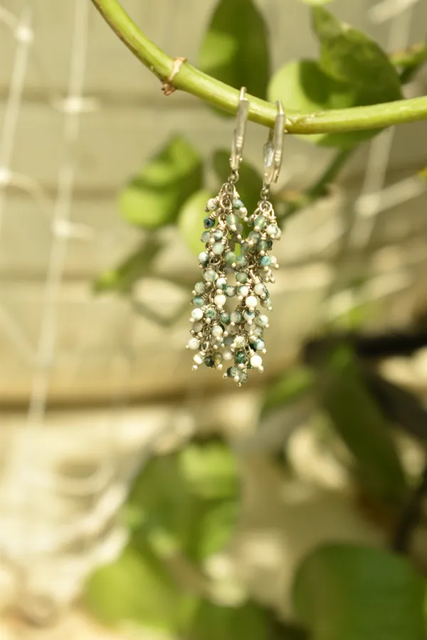 Green_Moss_Agate_925_Sterling_Silver_Grape_Drop_Earrings_For_Women