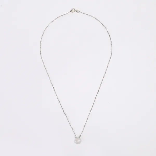 White_Moonstone_925_Sterling_Silver_Pendant_Chain_Necklace_For_Unisex