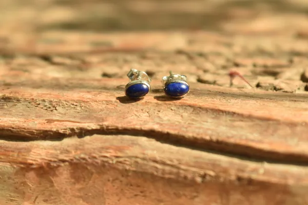 Blue_Oval_Stud_Earrings_for_Women