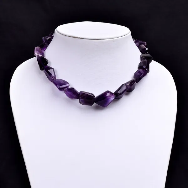 Deep_Purple_Amethyst_925_Sterling_Silver_Beaded_Statement_Necklace_For_Unisex