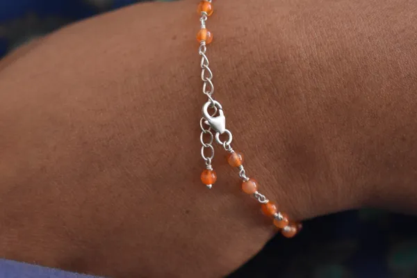 Orange_Carnelian_925_Sterling_Silver_Adjustable_Bracelet_For_Unisex