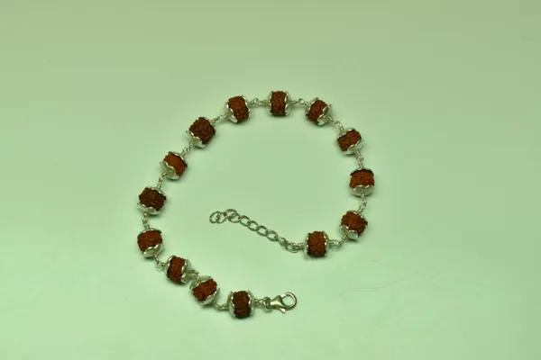 Brown_Rudraksha_925_Sterling_Silver_Adjustable_Beaded_Bracelet_Unisex