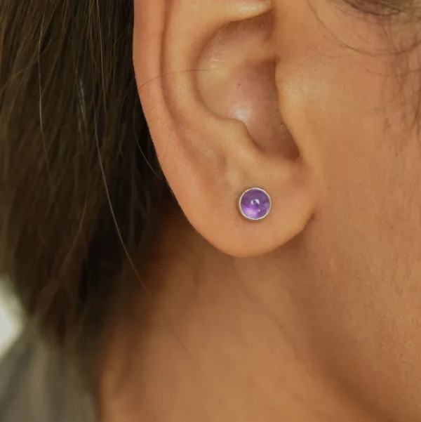 Purple_Amethyst_925_Sterling_Silver_Round_Cabochon_Studs_For_Women