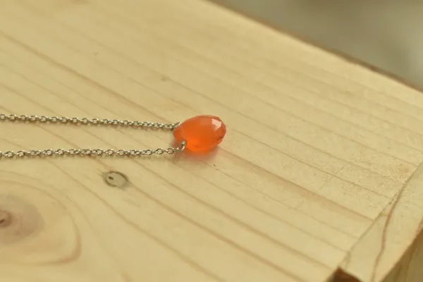 Orange_Carnelian_925_Sterling_Silver_Pendant_Chain_Necklace_For_Unisex