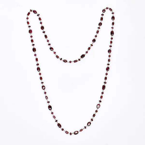 Red_Almandine_Garnet_925_Sterling_Silver_Long_Chain_Necklace_For_Unisex