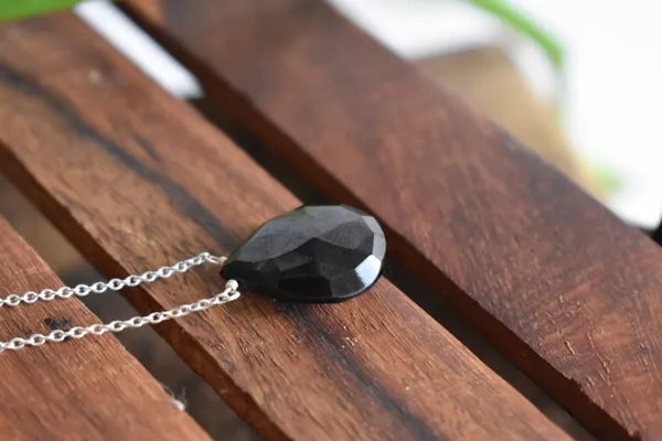 Black_Spinel_925_Sterling_Silver_Pendant_Chain_Necklace_For_Unisex