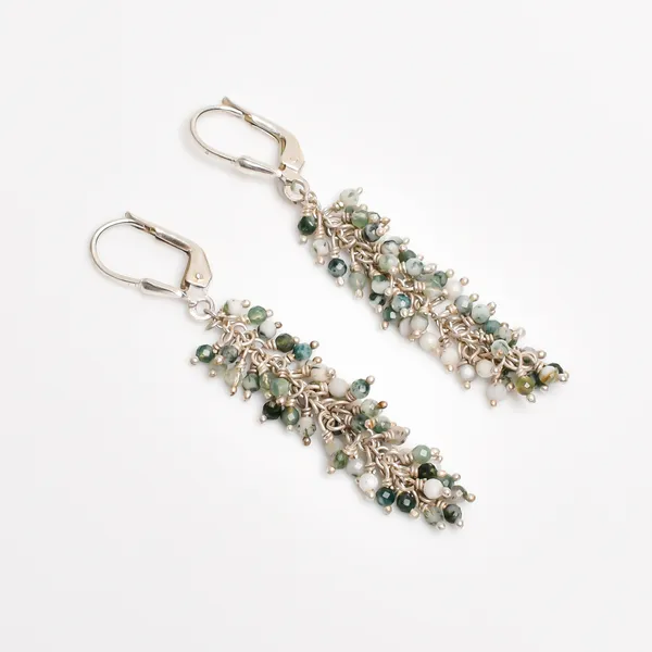 Green_Moss_Agate_925_Sterling_Silver_Grape_Drop_Earrings_For_Women