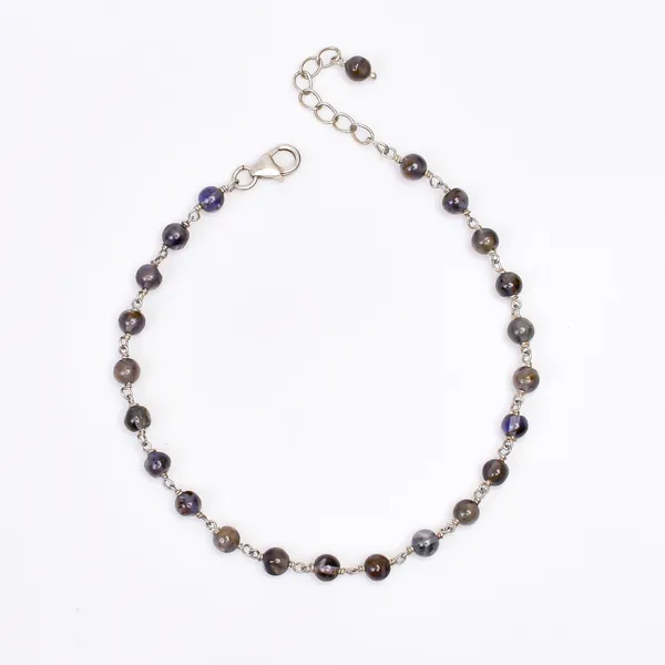 Blue_925_Sterling_Silver_Natural_Iolite_Beaded_Chain_Bracelet