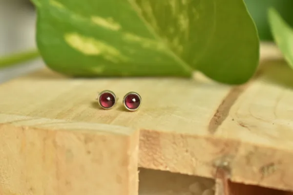 Red_Garnet_925_Sterling_Silver_Round_Cabochon_Studs_For_Women