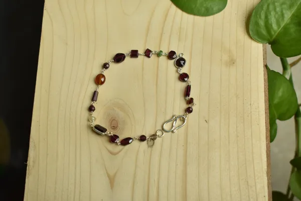 Multicolor_Beaded_925_Sterling_Silver_Adjustable_Bracelet_For_Unisex