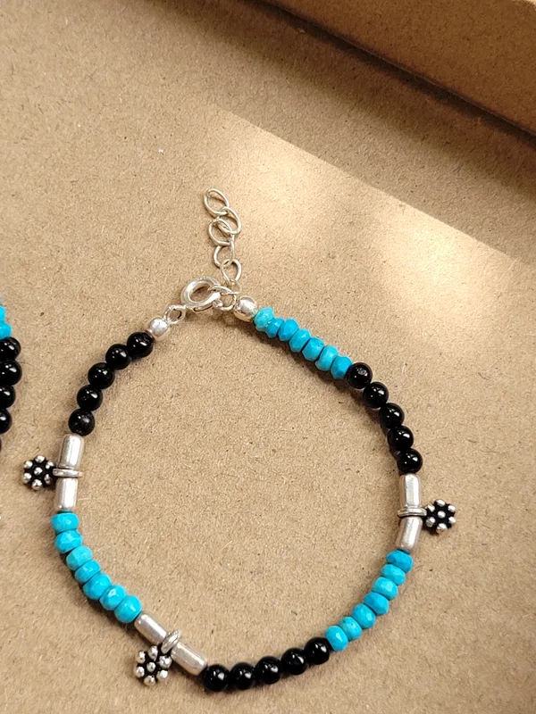 Multicolor_Black_Spinel_Sterling_Silver_Beaded_Bracelet_For_Kids
