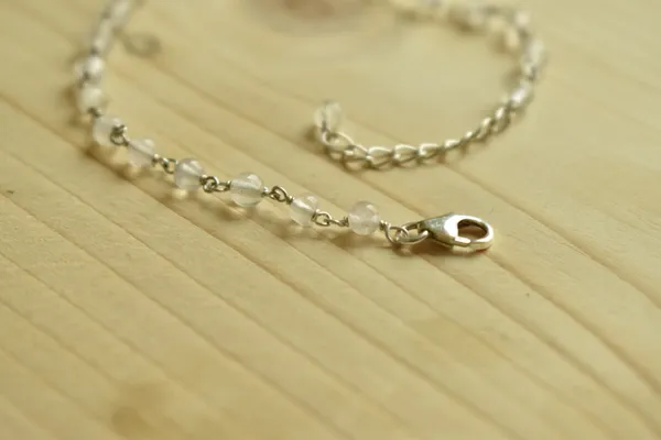 White_Quartz_Crystal_925_Sterling_Silver_Chain_Bracelet_For_Unisex